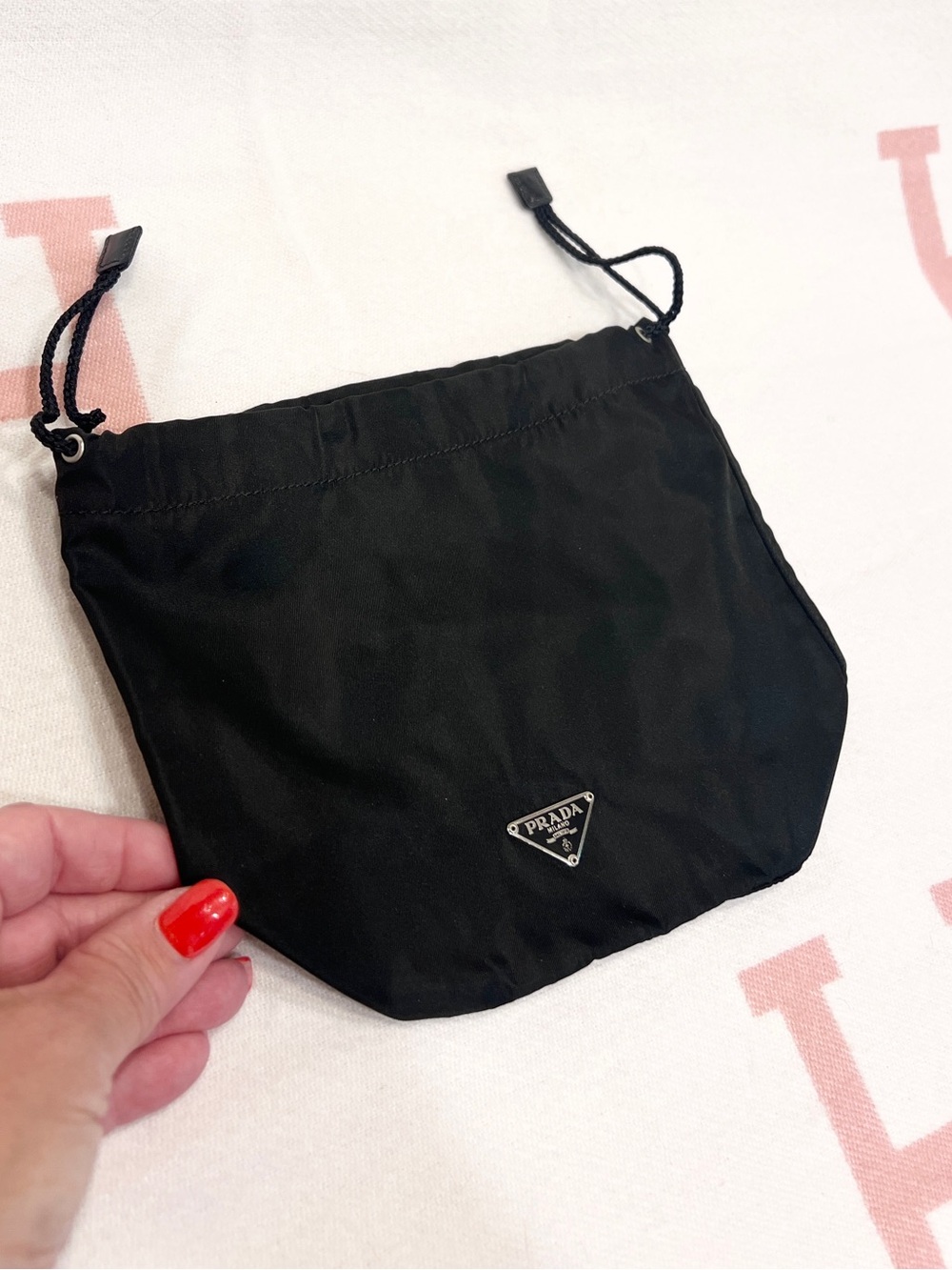 Prada⭐️ authentic! Black Nylon Drawstring Pouch. Offers welcome!